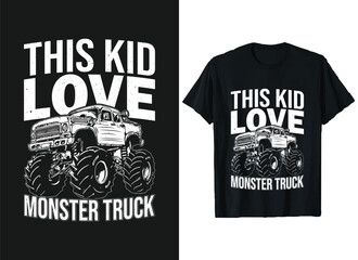 Monster Truck T-shirt Design. monster trucks lover tees. © Raju