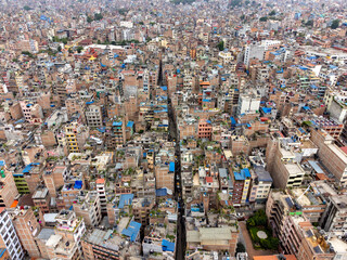 Aerial View of the City of Kathmandu Nepal