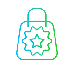 Special offer e-commerce icon with blue and green gradient outline style. abstract, round, seal, yellow, text, store, stamp. Vector Illustration