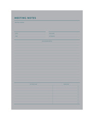 ( grey) Meeting Notes Planner.  