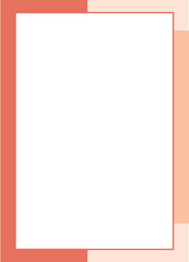 illustration of rectangle with pink object for cover report or content