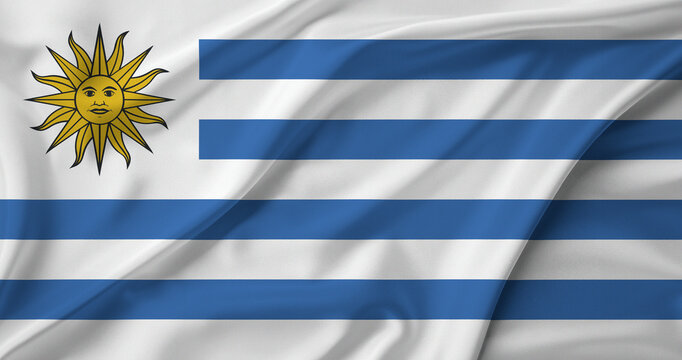 Photo flag of uruguay