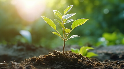 Photo close up of soybean plant in cultivated agricultural field, agriculture and crop protection, generative ai