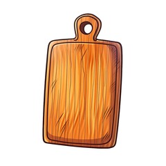 ?onvenient Cutting board Kitchen Tool Cartoon Square Illustration. Household Utensils. Ai Generated Drawn Illustration with Professional Ergonomic Cutting board Kitchen Tool.
