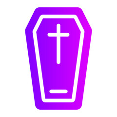 Obraz premium coffin gradient icon