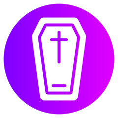 Fototapeta premium coffin gradient icon