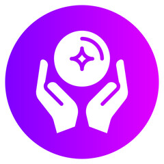 crystal ball gradient icon
