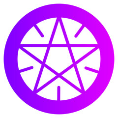 pentagram gradient icon