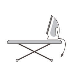 シンプルなアイロンとアイロン台　イラスト素材 © putiko