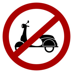 "No motorcycle" icon