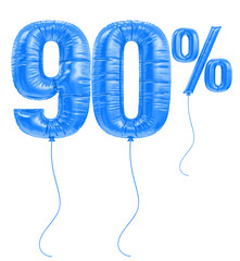 Promotion 90 Percent Blue Balloons 3D