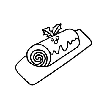 illustration roll cake transparent