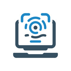 computer scaning icon vector illustration