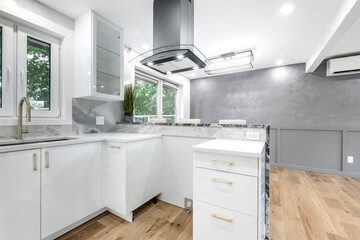 Canadian single family house, renovated with some luxury elements in design with kitchen, rooms, bedrooms, appliances, finished basement, laundry, backyard and patio