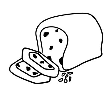raisin bread delicious illustration transparent