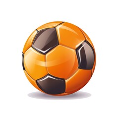 Obraz premium Professional Soccer ball Sports Equipment Cartoon Square Illustration. Sporting Gear Ai Generated Drawn Illustration with Active Game Soccer ball Sports Equipment.