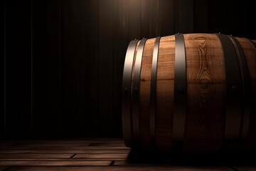 wine barrels in cellar