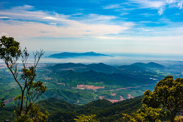 Naklejka premium view of the mountains