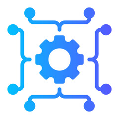 system integration gradient icon