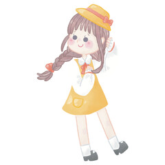 Girl with yellow dress