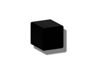 black 3d square icon illustration