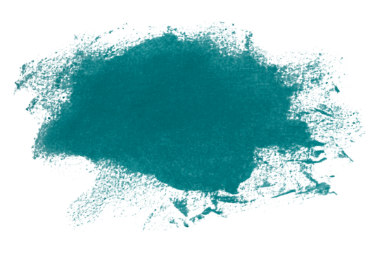 Shiny green brush watercolor painting isolated on transparent background. watercolor png