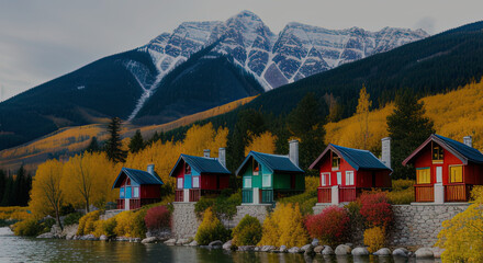 Naklejka premium Casa sul lago