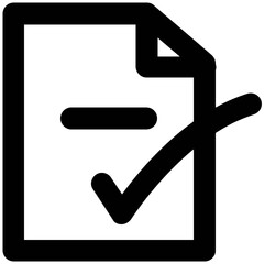 A well-designed icon of document verified 