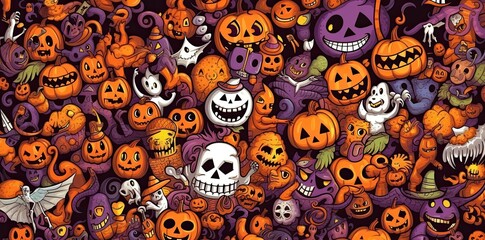 halloween in a countryside halloween background