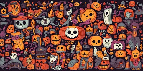 halloween in a countryside halloween background