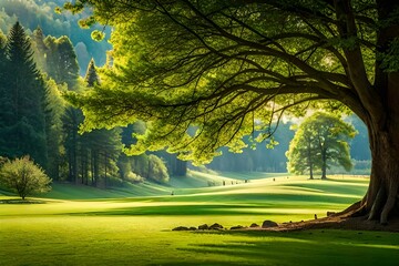 landscape with trees