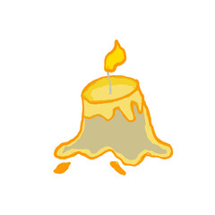 illustration candle isolated on white