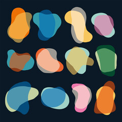 colorful fluid abstract shape vector collection