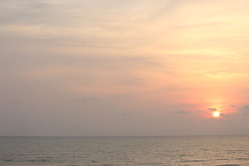 sunset  over the sea