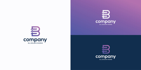 Eb logo design template vector graphic branding element.