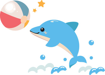 イルカショーのボール遊び