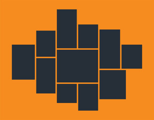 Template collage photo vector, 11 collage photos template vector 