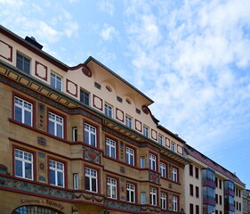 Fototapeta na wymiar Historical Building in the Old Town of Saalfeld, Thuringia