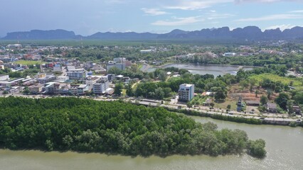 Fototapeta premium Aerial view in Krabi Thailand