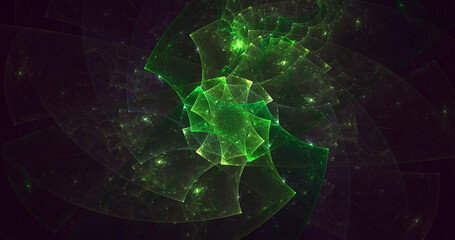 3D rendering abstract technology fractal background