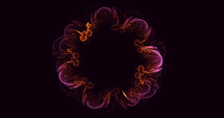 3D rendering abstract circle light background