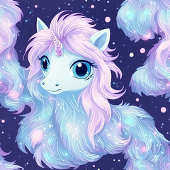 unicorn fantasy seamless background Ai generative