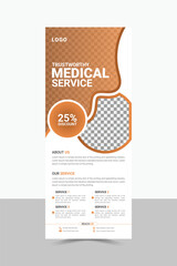 Modern Advertising Medical, Health, Hospital, Rollup Banner Design Template.