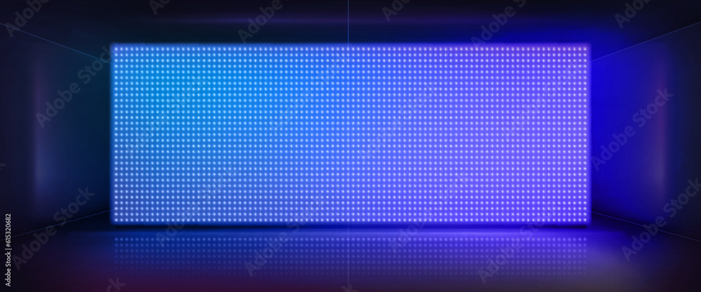 Wall mural led light screen concert or show background. board wall stage with monitor glow tv pixel texture pat