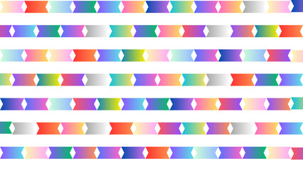 multi rainbow color seamless beautiful geometric shape illustration background for pride month transparent 
