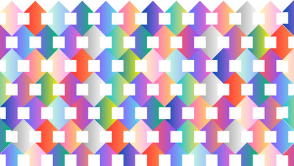 multi rainbow color seamless beautiful geometric shape illustration background for pride month transparent 
