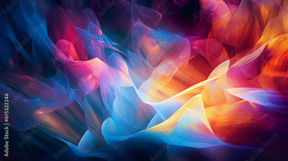 Aufkleber abstract light glowing lines background where luminous patterns and ethereal colors dance in harmony
