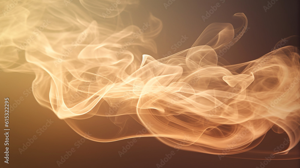 Aufkleber a single line of beige smoke as it twists and turns, creating a mesmerizing display, generative ai