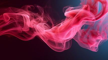 Fototapeta premium the beauty of a single line of red smoke gracefully snaking through the air, Generative AI