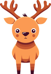 Cute reindeer cartoon minimal